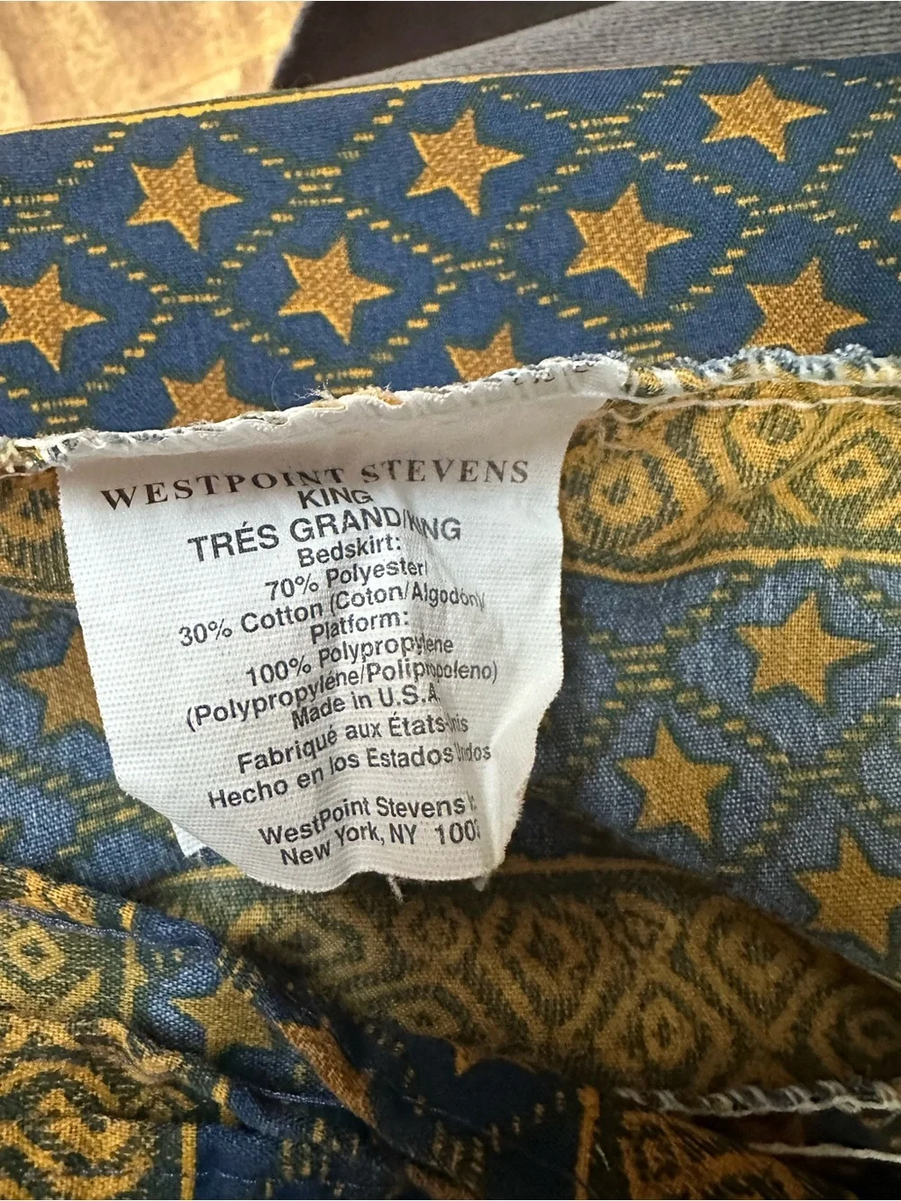 Vtg 90s Celestial Westpoint Stevens Bed Skirt King Whimsy Goth Dust Ruffle